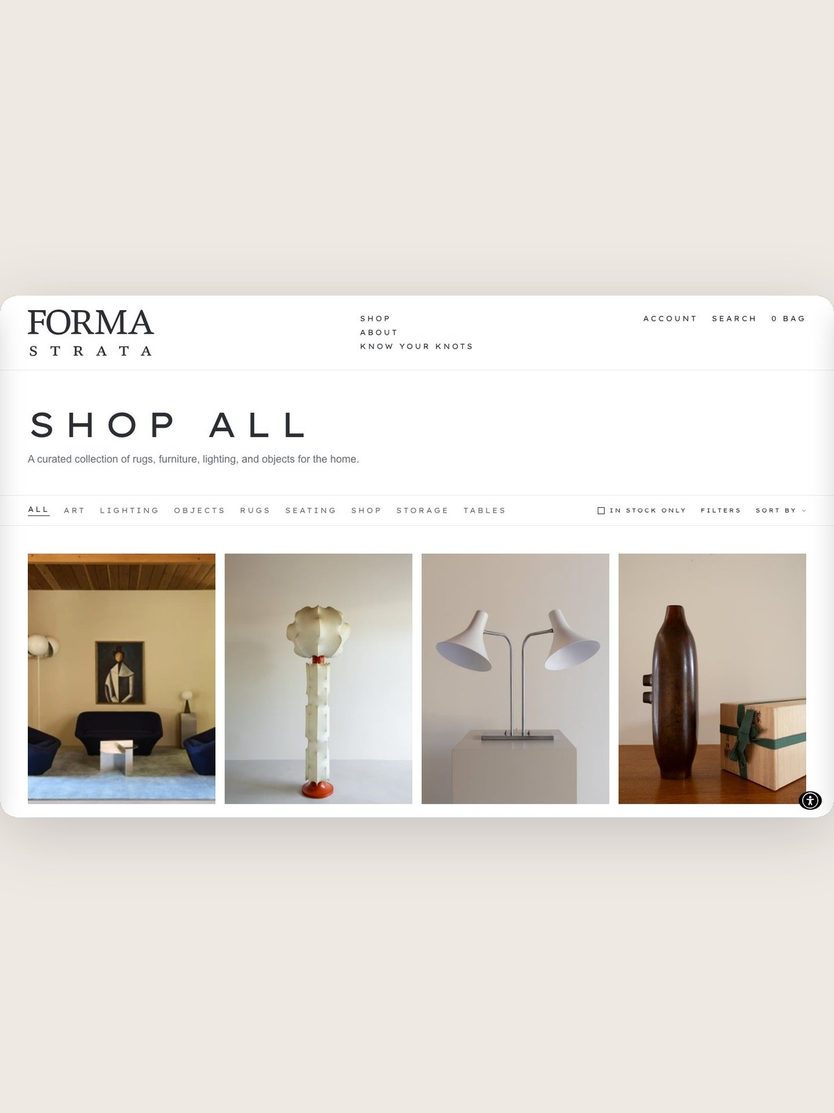 Forma Strata storefront, desktop and phone