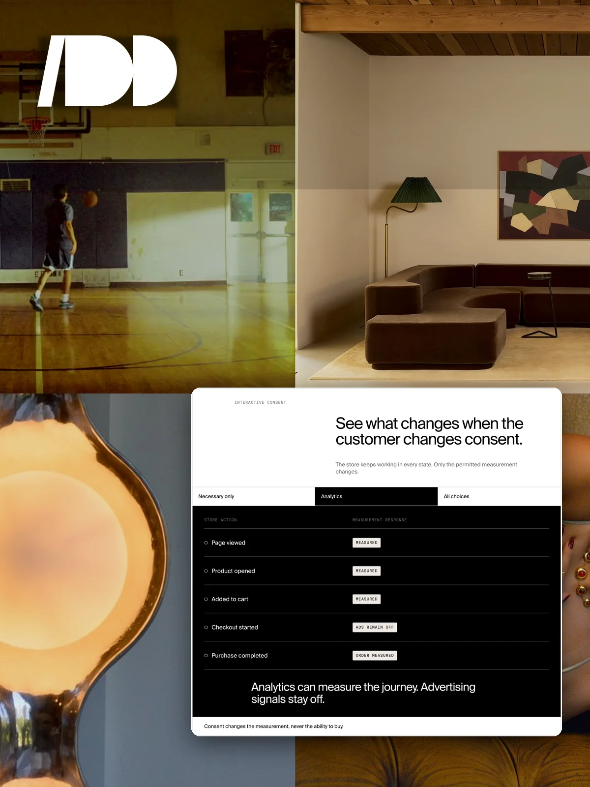 Store project montage with a consent signal demo