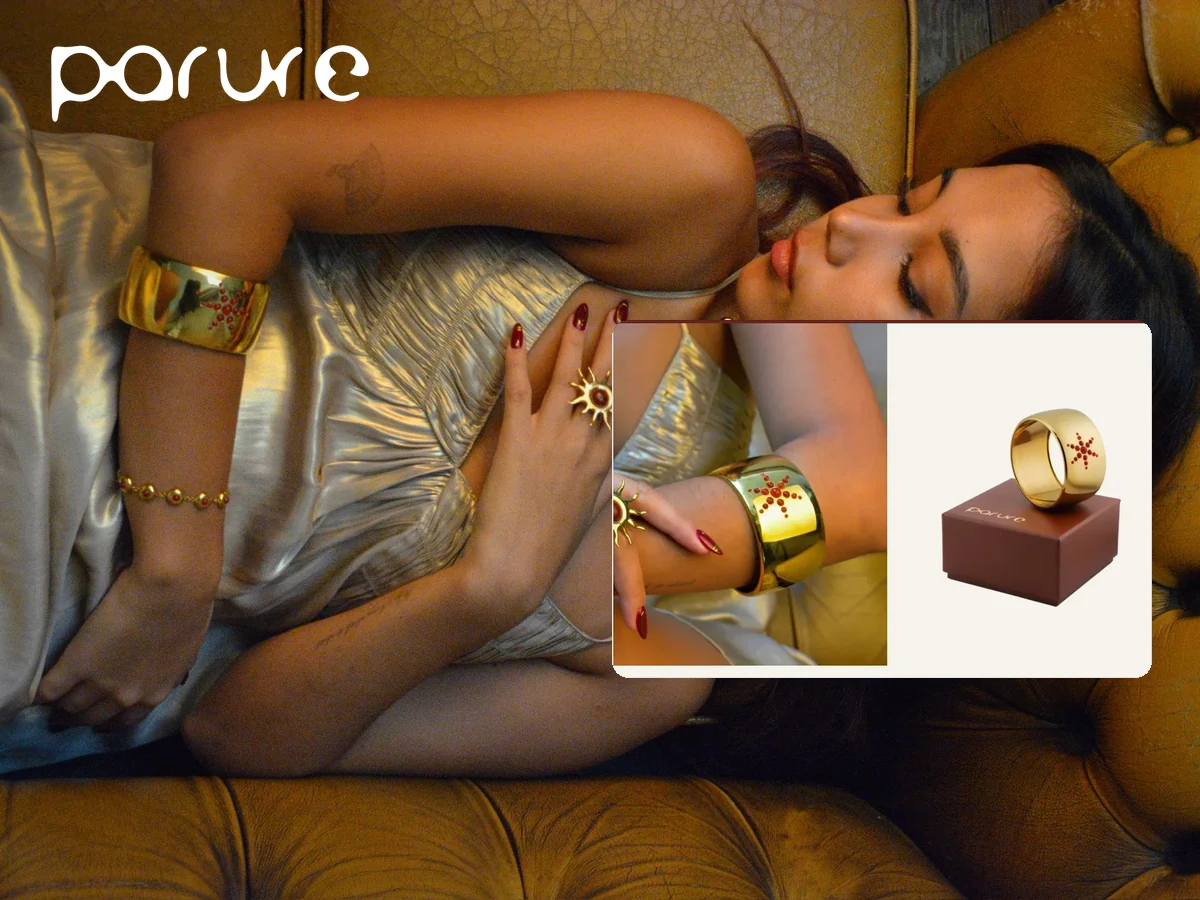 Parure London campaign photography with its custom storefront product gallery