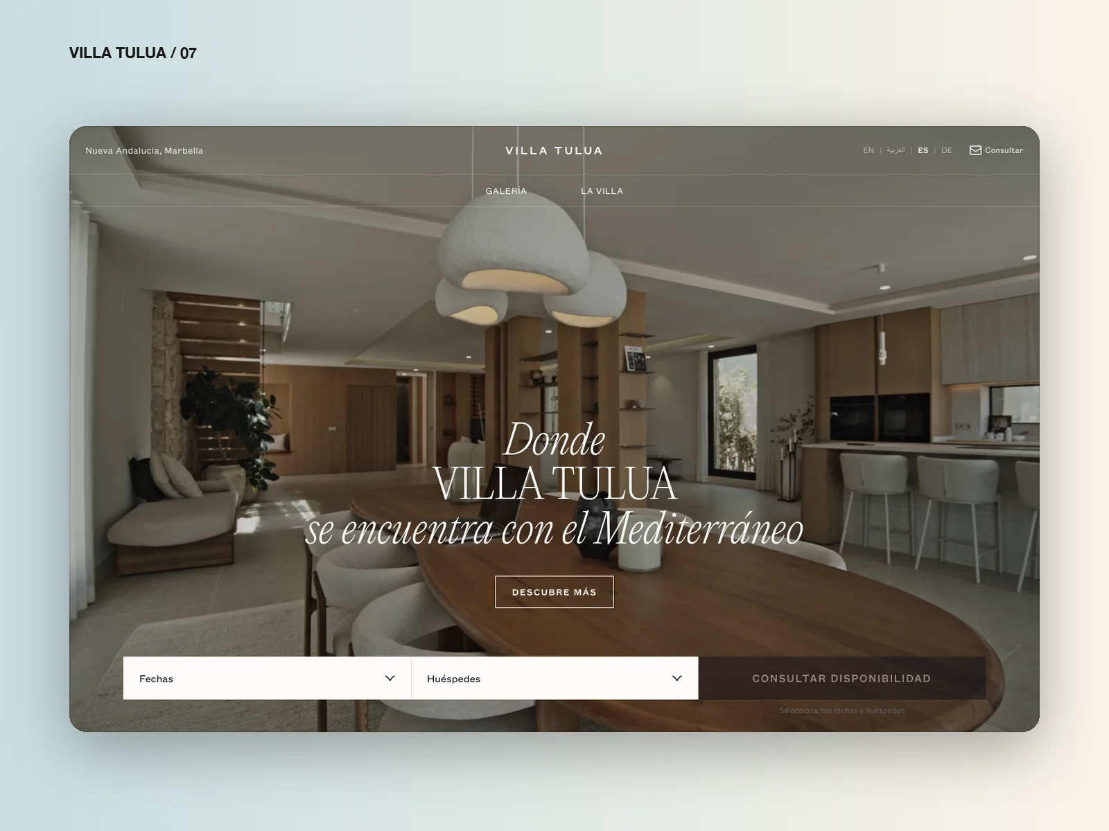 Villa Tulua multilingual guest journey